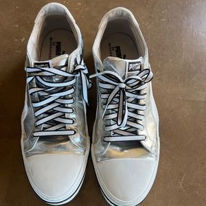 Puma Mihara Yasuhiro MY-41 Silver/White  RARE! Excellent Condition! Size 11